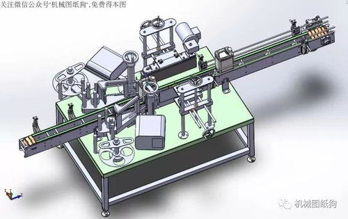 全自貼標(biāo)簽設(shè)備3d模型圖紙 solidworks設(shè)計(jì)